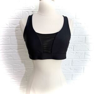 Lululemon Black Strappy Mesh High Support Sports Bra Size 6